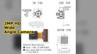3MP OV3640 HD Camera Module 1080P MIPI Wide Angle